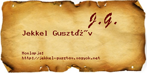 Jekkel Gusztáv névjegykártya