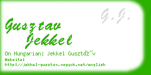 gusztav jekkel business card